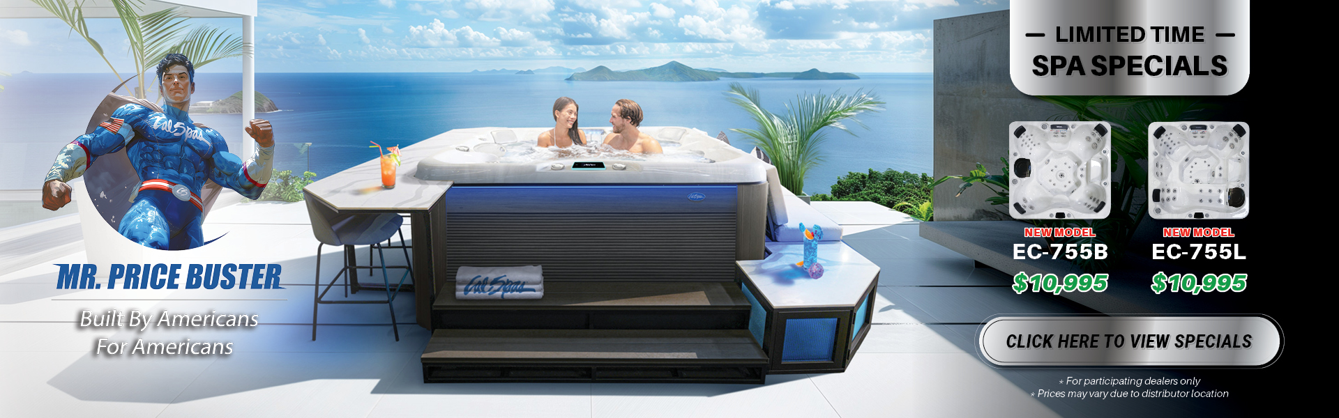 Calspas hot tub being used in a family setting - Albany